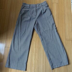 LOFT Petite Houndstooth Wide Leg Pants